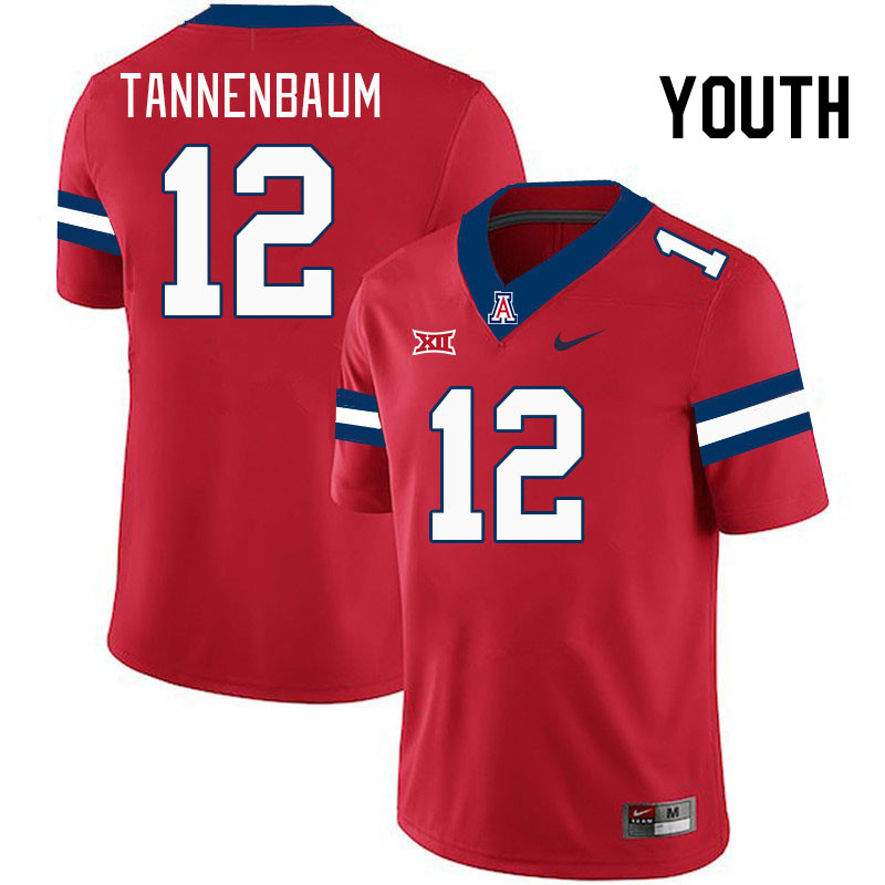 Youth #12 Cole Tannenbaum Arizona Wildcats Big 12 Conference College Football Jerseys Stitched-Red